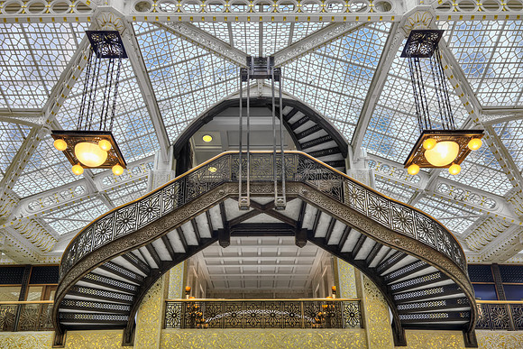 Chicago Rookery Staircase - Alternate View
