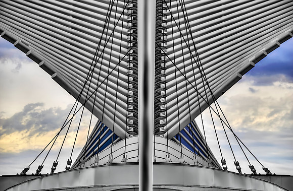 Architectural Wings Detail - Milwaukee Over Lake Michigan (Milwa