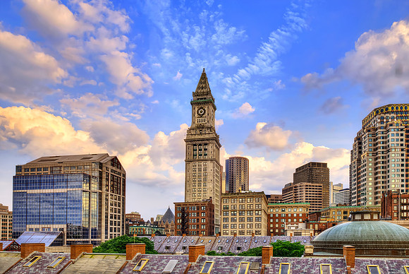 Rooftops in Boston - Daylight Skyline