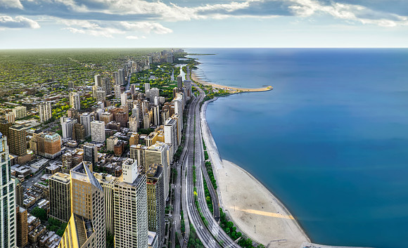 Chicago's Lake Shore Drive 3 - Panorama