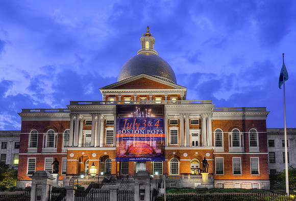Boston / Massachusetts State House at Night