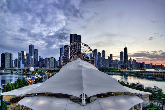 Twilight Navy Pier Monster