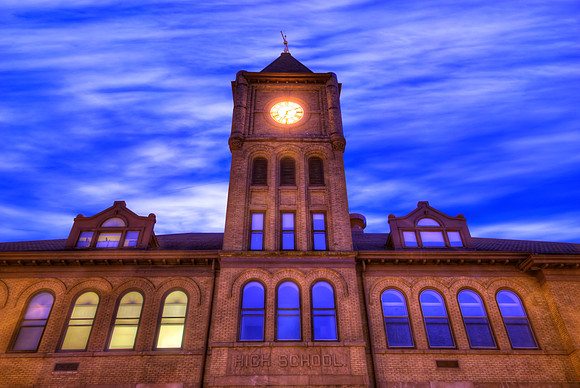 Galena Clock Tower at Night