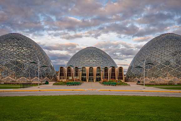 The Milwaukee Mitchell Park Domes During Golden Hour