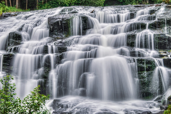 Bond Falls, Upper Peninsula of Michigan - Long Exposure (ND) Front View