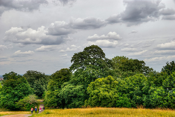 View Atop Parliament Hill in Hamstead Heath, Near London