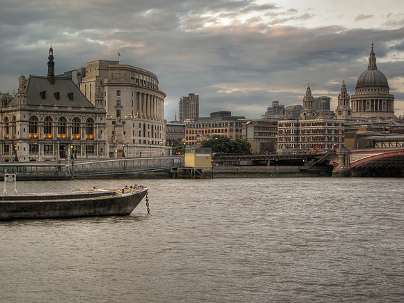 Golden Hour Over the Thames - London