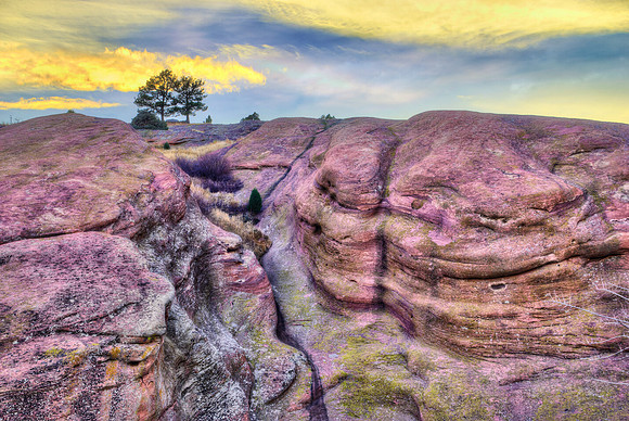 Red Rocks Canyon in the Setting Sun
