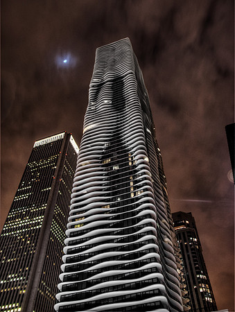 Chicago Aqua Builiding to the Moon