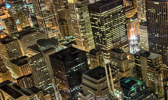 Soaring Over Golden Chicago (Aerial)