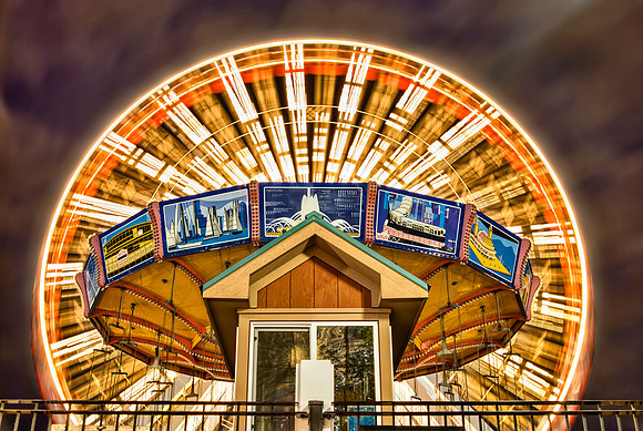 Navy Pier Ferris Wheel and Swinging Chairs (wave swinger) Mashup